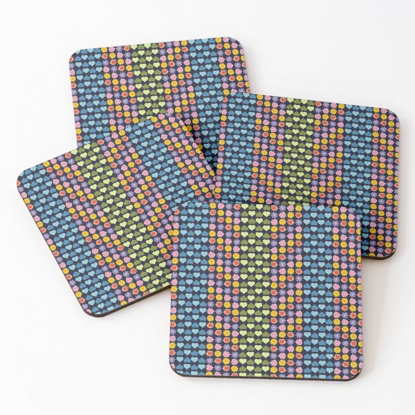 Item preview, Flower & Hearts Wide Vertical Stripe designed and sold by Digitalmyth's Designs.