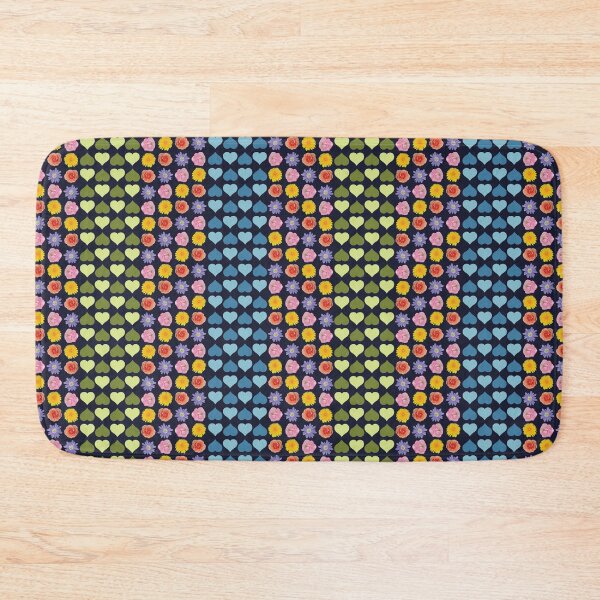 Item preview, Flower & Hearts Wide Vertical Stripe designed and sold by Digitalmyth's Designs.