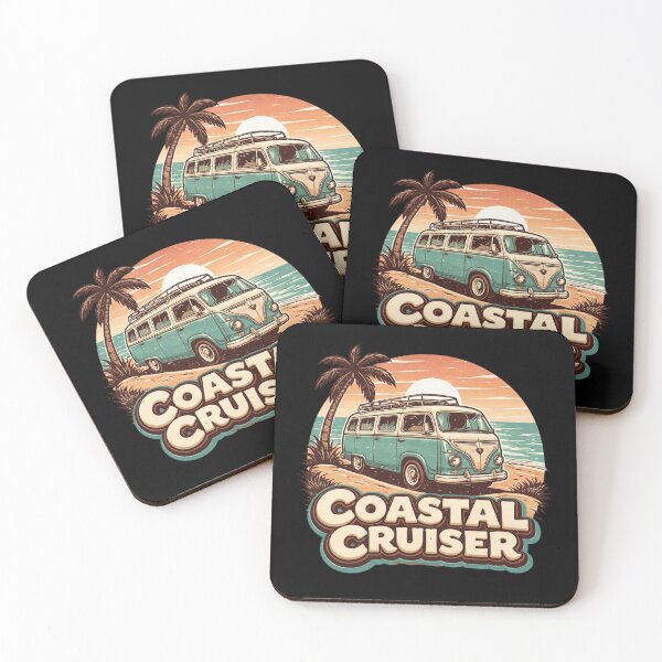 Item preview, Coastal Cruiser Retro Camper Van Beach Sunset T Shirt designed and sold by FestivityFinds.