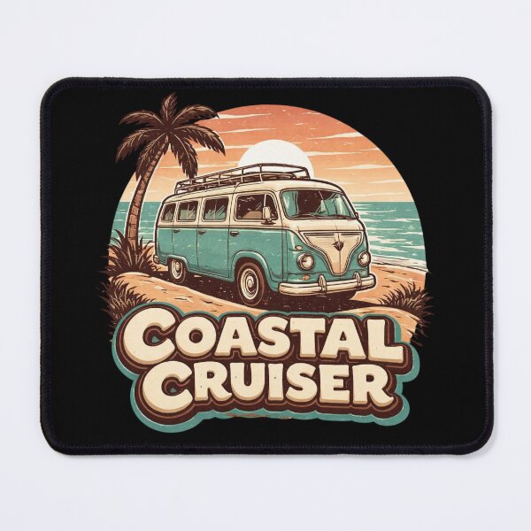 Item preview, Coastal Cruiser Retro Camper Van Beach Sunset T Shirt designed and sold by FestivityFinds.