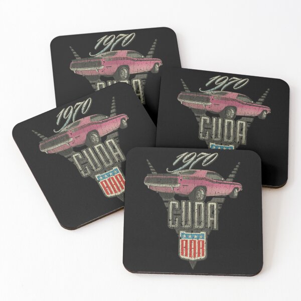 Item preview, Pink Muscle Car Rear View Illustration Superimposed on a Shield designed and sold by said-bouch.