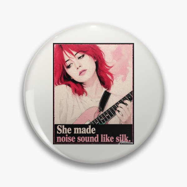 Item preview, Miki Berenyi Lush Dream Pop Cherry Hair Portrait Art designed and sold by Artisticanvas.