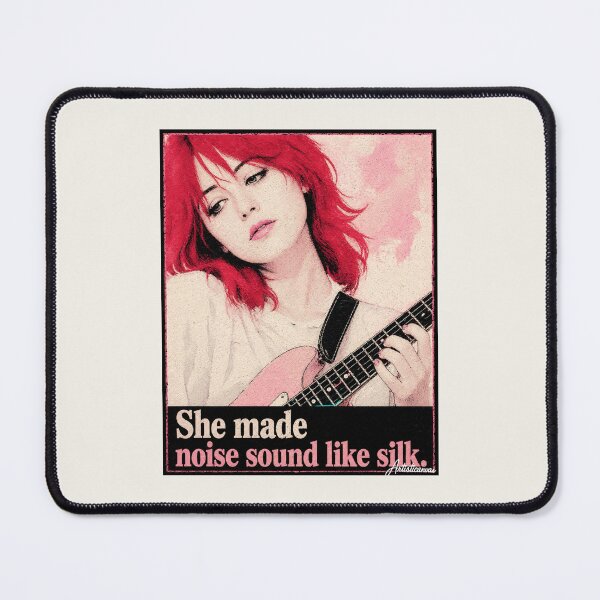 Item preview, Miki Berenyi Lush Dream Pop Cherry Hair Portrait Art designed and sold by Artisticanvas.