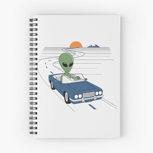 Item preview, Alien Driving Convertible Road Trip Sunset designed and sold by Amir Faysal.