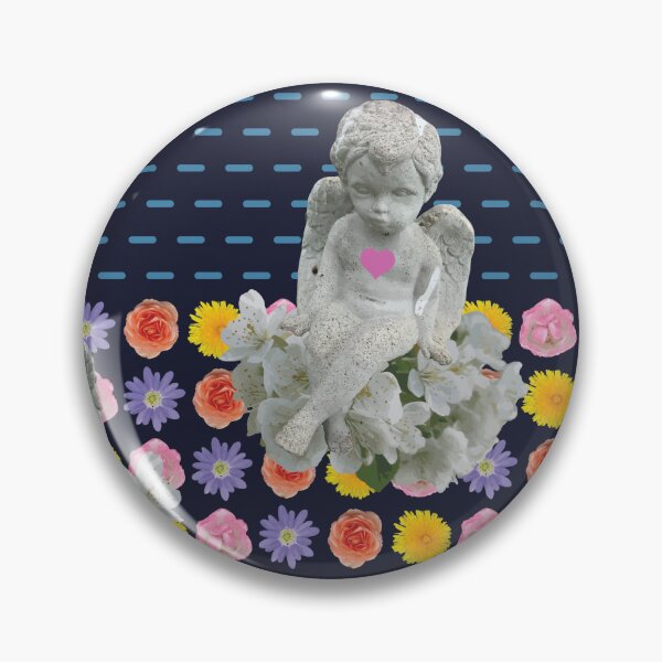 Item preview, Flower & Dashed Wide Horizontal Stripe with Angels designed and sold by Digitalmyth's Designs.