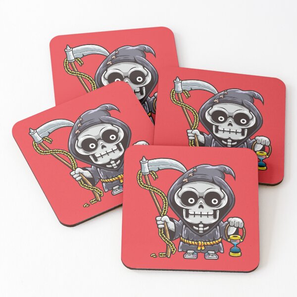 Item preview, Retro Cartoon Grim Reaper Skeleton Character designed and sold by Lexkon Liu's art.