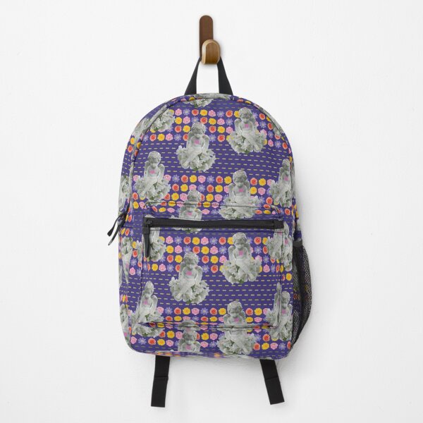 Item preview, Flower & Dashed Wide Horizontal Stripe with Angels on Purple designed and sold by Digitalmyth's Designs.