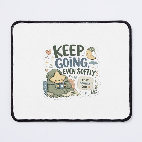 Item preview, Keep Going Even Softly Cozy Sticker designed and sold by rockysupertramp.