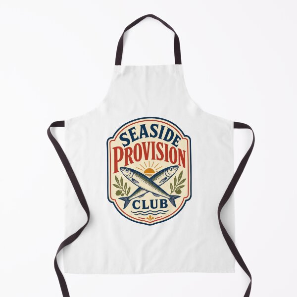 Item preview, Seaside Provision Club - Retro Sardine Badge designed and sold by GoverArt.