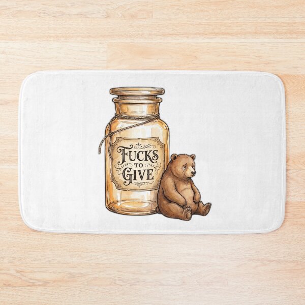 Item preview, Empty Fucks To Give Jar Funny Sarcastic Bear designed and sold by ryanguas.