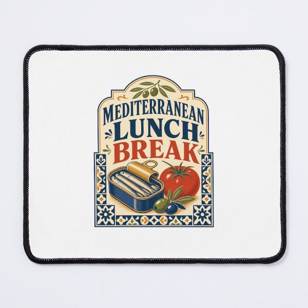 Item preview, Mediterranean Lunch Break - Retro Sardine Art designed and sold by GoverArt.