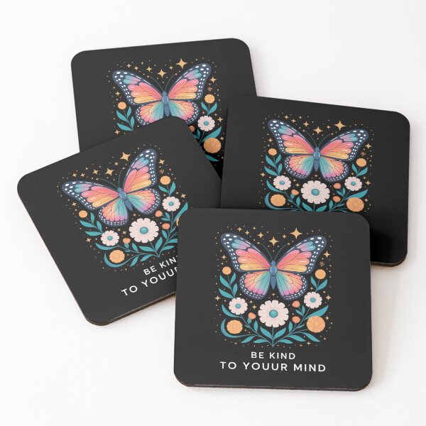 Item preview, Be Kind To Your Mind - Butterfly Flowers designed and sold by sailorjessiArt.