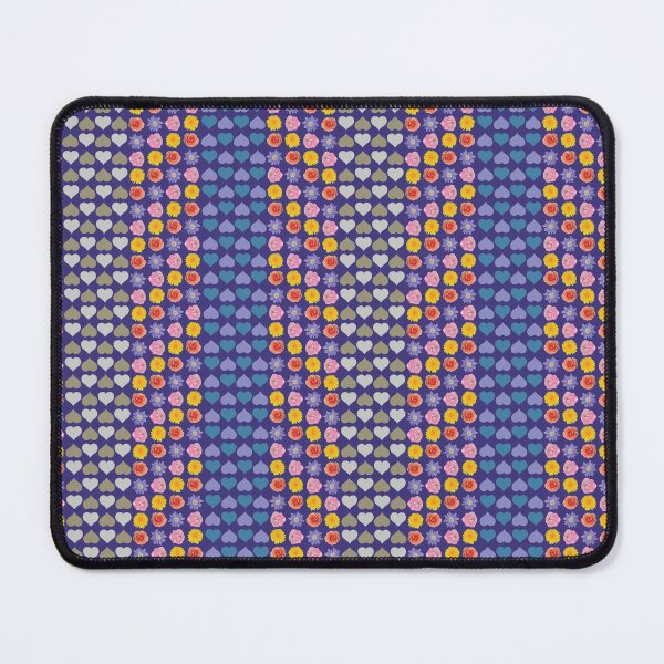 Item preview, Flower & Hearts Wide Vertical Stripe on Purple designed and sold by Digitalmyth's Designs.