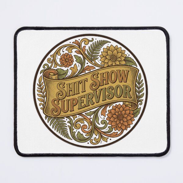 Item preview, Shit Show Supervisor Retro 70s Floral Funny designed and sold by ryanguas.