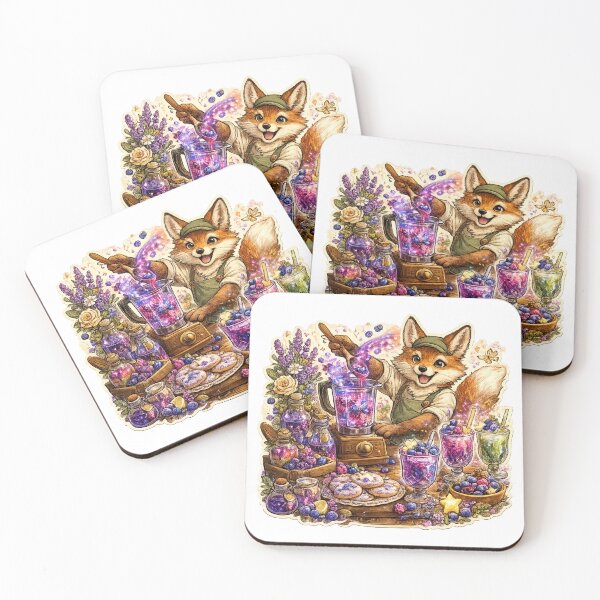 Item preview, Enchanted Fox Smoothie Bar | Magical Berry Café | Fantasy Woodland Drinks | Cottagecore Fox | Whimsical Kitchen | Fox Lover Gift designed and sold by MrDev.