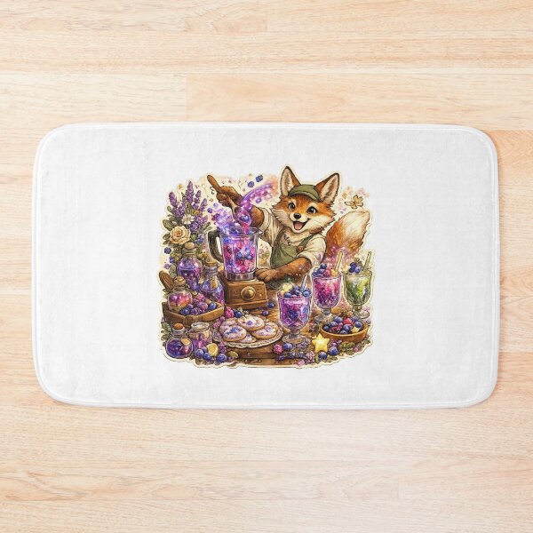 Item preview, Enchanted Fox Smoothie Bar | Magical Berry Café | Fantasy Woodland Drinks | Cottagecore Fox | Whimsical Kitchen | Fox Lover Gift designed and sold by MrDev.