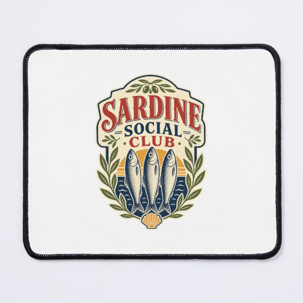 Item preview, Sardine Social Club - Vintage Coastal Badge designed and sold by GoverArt.