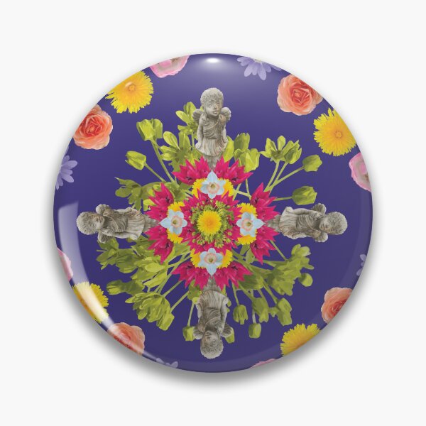 Item preview, Fairy & Spring Flower Radials on Spring Flower Diamonds on Purple designed and sold by Digitalmyth's Designs.