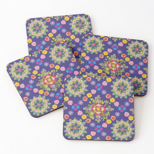 Item preview, Fairy & Spring Flower Radials on Spring Flower Diamonds on Purple designed and sold by Digitalmyth's Designs.