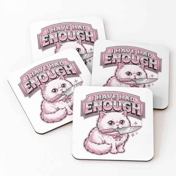 Item preview, I Have Had Enough Cute Cat With Knife Funny designed and sold by ryanguas.
