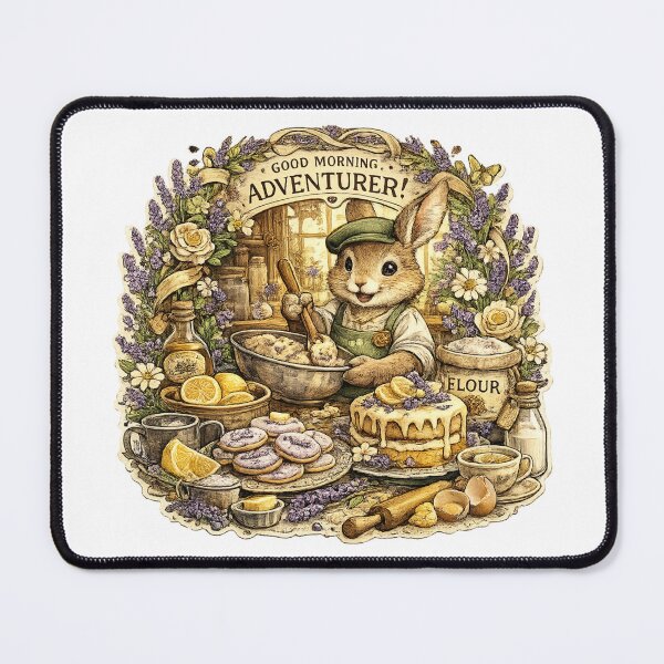 Item preview, Good Morning Adventurer Shirt | Cottagecore Bunny Baker | Cozy Fantasy Bakery | Rabbit Gift designed and sold by MrDev.