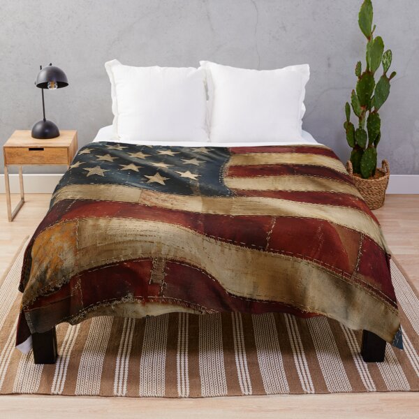 Item preview, Vintage Patchwork American Flag America 250 designed and sold by Buttonquill.