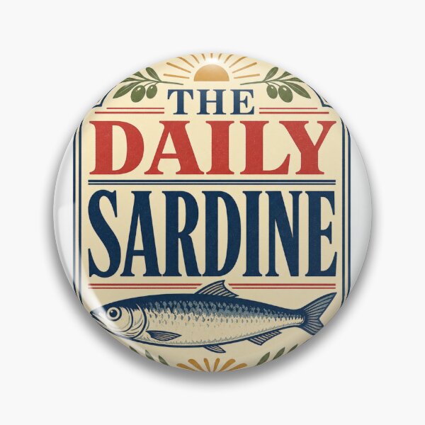Item preview, The Daily Sardine - Vintage Editorial Fish Design designed and sold by GoverArt.