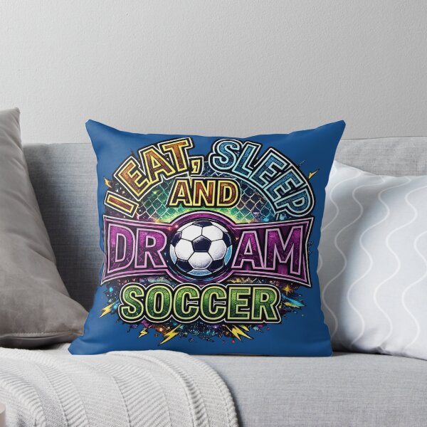 Item preview, Eat Sleep DreI Eat Sleep and Dream Football Soccer Fan Neon Typographyam Football Colorful Soccer Lover Design designed and sold by digitalbob60.