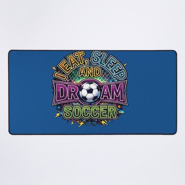 Item preview, Eat Sleep DreI Eat Sleep and Dream Football Soccer Fan Neon Typographyam Football Colorful Soccer Lover Design designed and sold by digitalbob60.