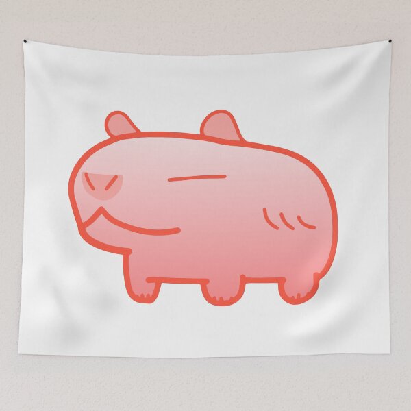 Item preview, Peachy Pink Capybara designed and sold by MiscibilityArt.