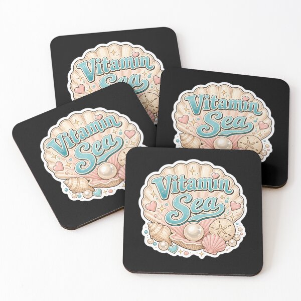 Item preview, Vitamin Sea Cute Coastal Seashell Pearl Beach Sticker designed and sold by FestivityFinds.
