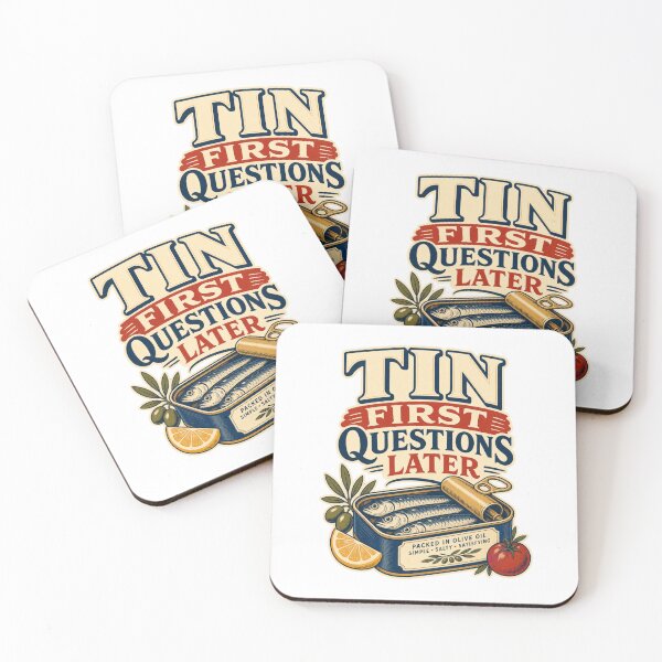 Item preview, Tin First Questions Later - Funny Sardine Quote designed and sold by GoverArt.