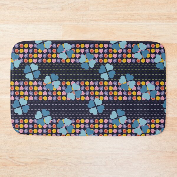 Item preview,  Flower & Dashed Wide Horizontal Stripe with Hearts designed and sold by Digitalmyth's Designs.