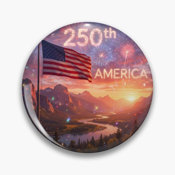 Item preview, America 250 Fireworks Over the Mountains designed and sold by Buttonquill.