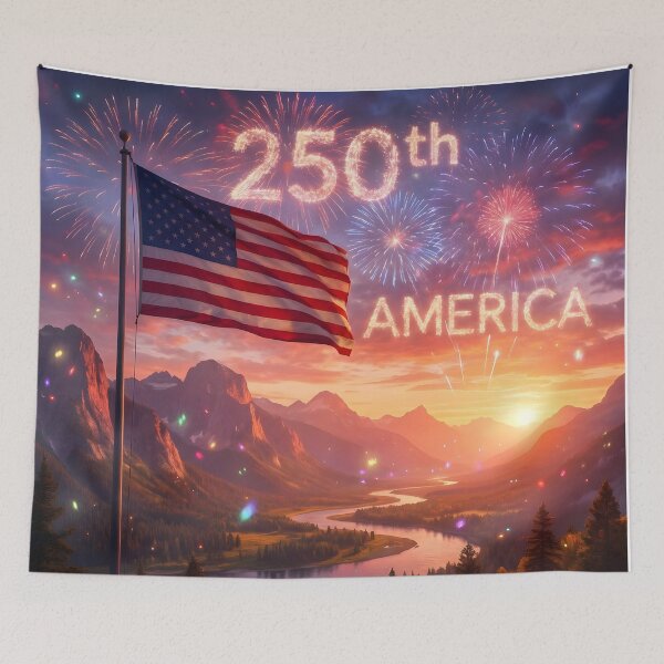 Item preview, America 250 Fireworks Over the Mountains designed and sold by Buttonquill.
