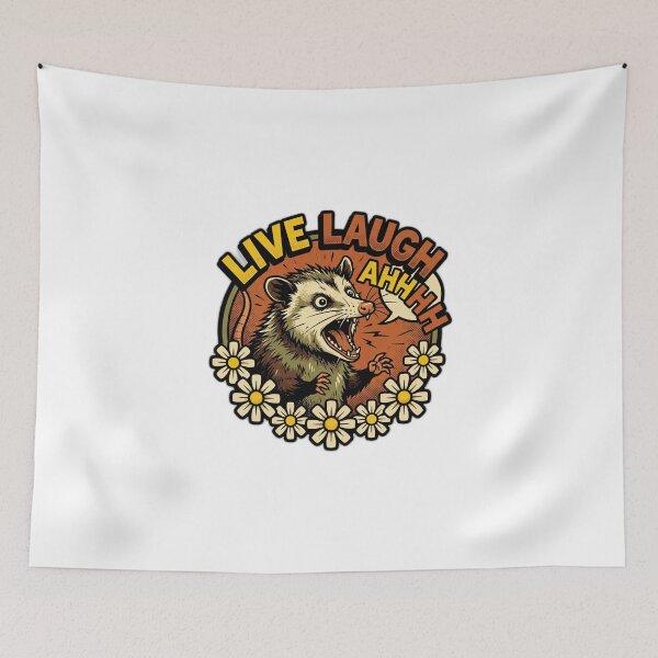 Item preview, Live Laugh Ahhhh Screaming Possum Funny Meme designed and sold by ryanguas.