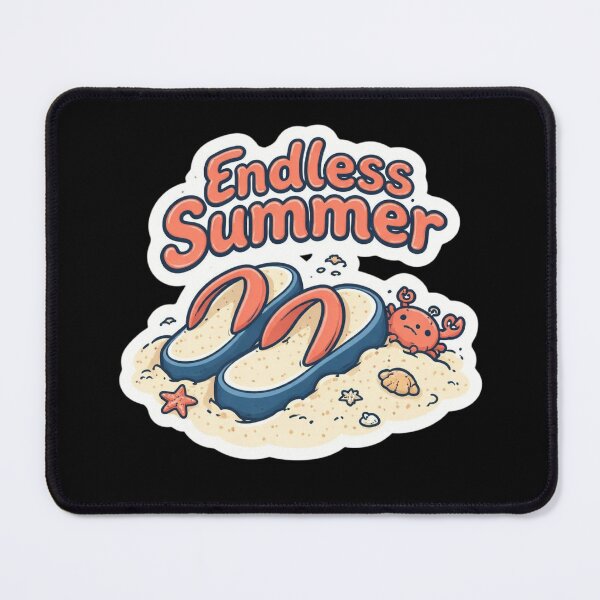 Item preview, Endless Summer Cute Beach Flip Flops Cartoon Crab Sticker designed and sold by FestivityFinds.