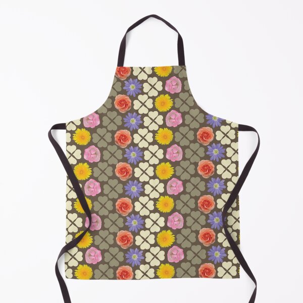 Item preview, Spring Flowers & Hearts Clusters Vertical Zig Zag Brown & Tan designed and sold by Digitalmyth's Designs.
