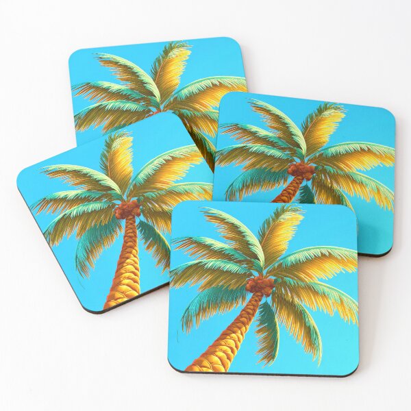 Item preview, Fantasy Tropical Palm Tree With Coconuts Colorful Art designed and sold by DEC02.
