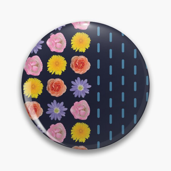 Item preview, Flower & Dashed Wide Vertical Stripe designed and sold by Digitalmyth's Designs.