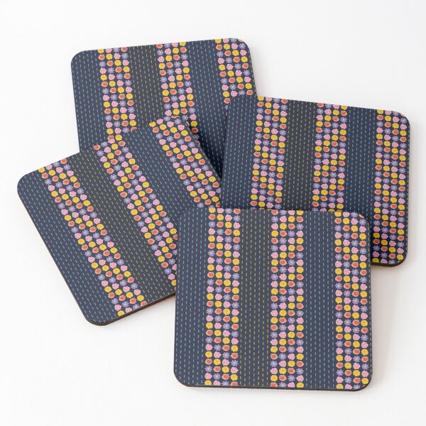 Item preview, Flower & Dashed Wide Vertical Stripe designed and sold by Digitalmyth's Designs.