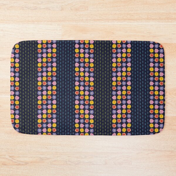 Item preview, Flower & Dashed Wide Vertical Stripe designed and sold by Digitalmyth's Designs.