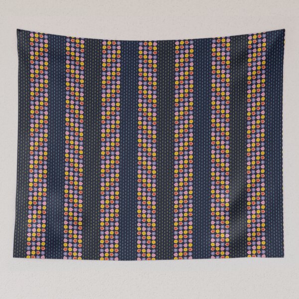 Item preview, Flower & Dashed Wide Vertical Stripe designed and sold by Digitalmyth's Designs.
