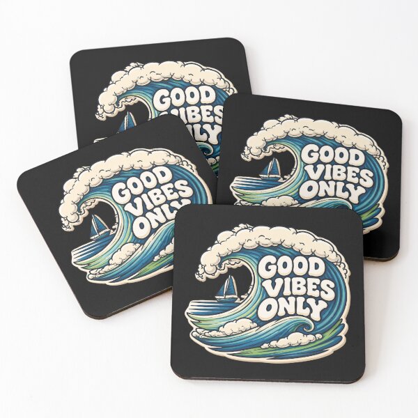 Item preview, Good Vibes Only Retro Surf Wave Beach Graphic T Shirt designed and sold by FestivityFinds.