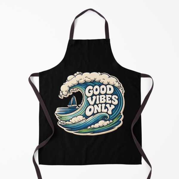 Item preview, Good Vibes Only Retro Surf Wave Beach Graphic T Shirt designed and sold by FestivityFinds.