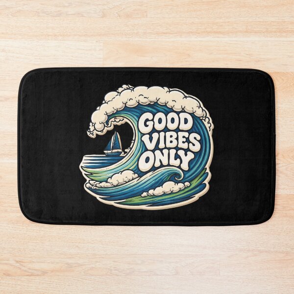 Item preview, Good Vibes Only Retro Surf Wave Beach Graphic T Shirt designed and sold by FestivityFinds.