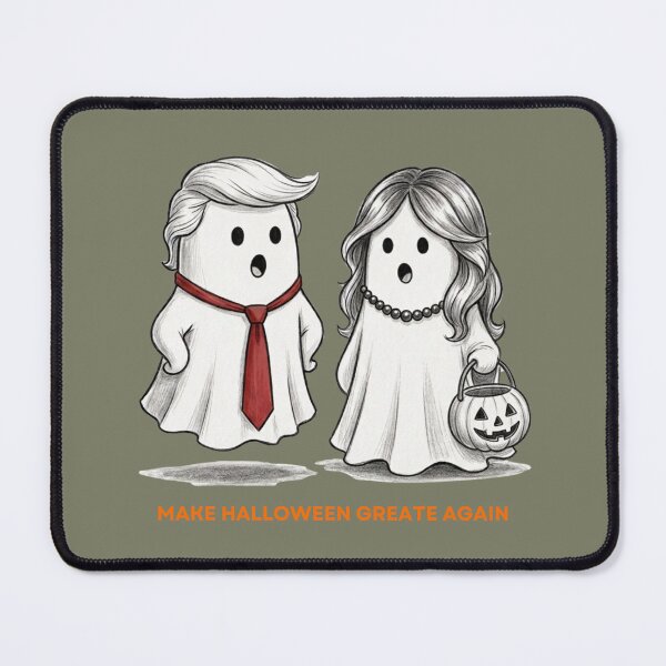 Item preview, "Make Halloween Great Again" Trump and Melania Ghost Illustration designed and sold by Bluebird Crafted Tee.