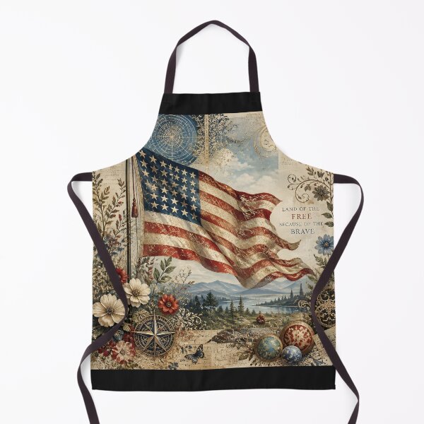 Item preview, Land of the Free Vintage Flag America 250 designed and sold by Buttonquill.