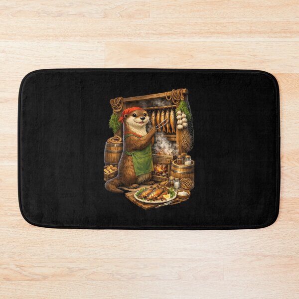 Item preview, Cozy Otter Smokehouse Shirt | Woodland Otter Chef | Rustic Smoked Fish | Cottagecore Kitchen Art designed and sold by MrDev.