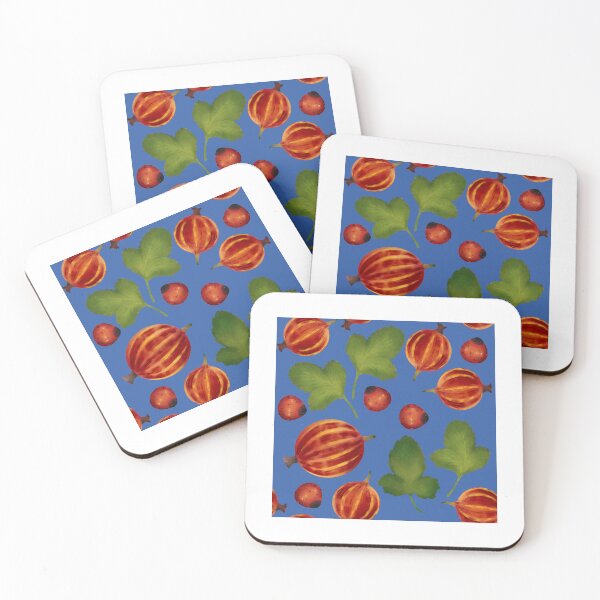 Item preview, Blue gooseberry pattern designed and sold by feannaart.